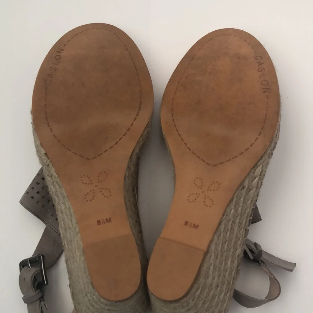 Caslon wedge espadrilles with a leather upper